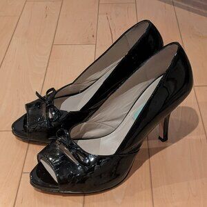Julie Lopez, Patent Leather Heels, 7.5 US, Black, Good
